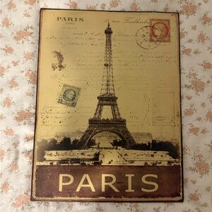 Vintage Paris Eiffel Tower Wall Art Decor